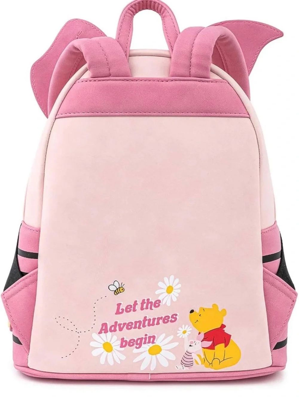 Loungefly Winnie the Pooh Pink Piglet Mini Backpack with Daisies.